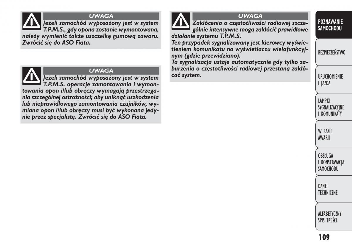 manual  Fiat Punto III 3 instrukcja / page 111