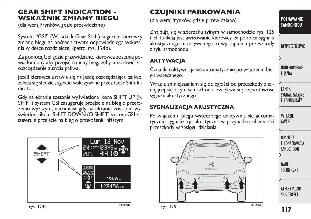 manual  Fiat Punto III 3 instrukcja / page 119