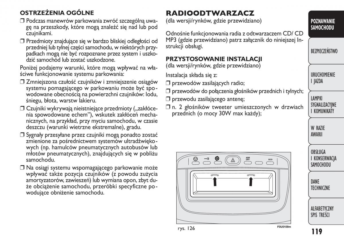 manual  Fiat Punto III 3 instrukcja / page 121