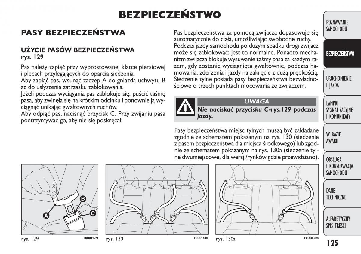 manual  Fiat Punto III 3 instrukcja / page 127