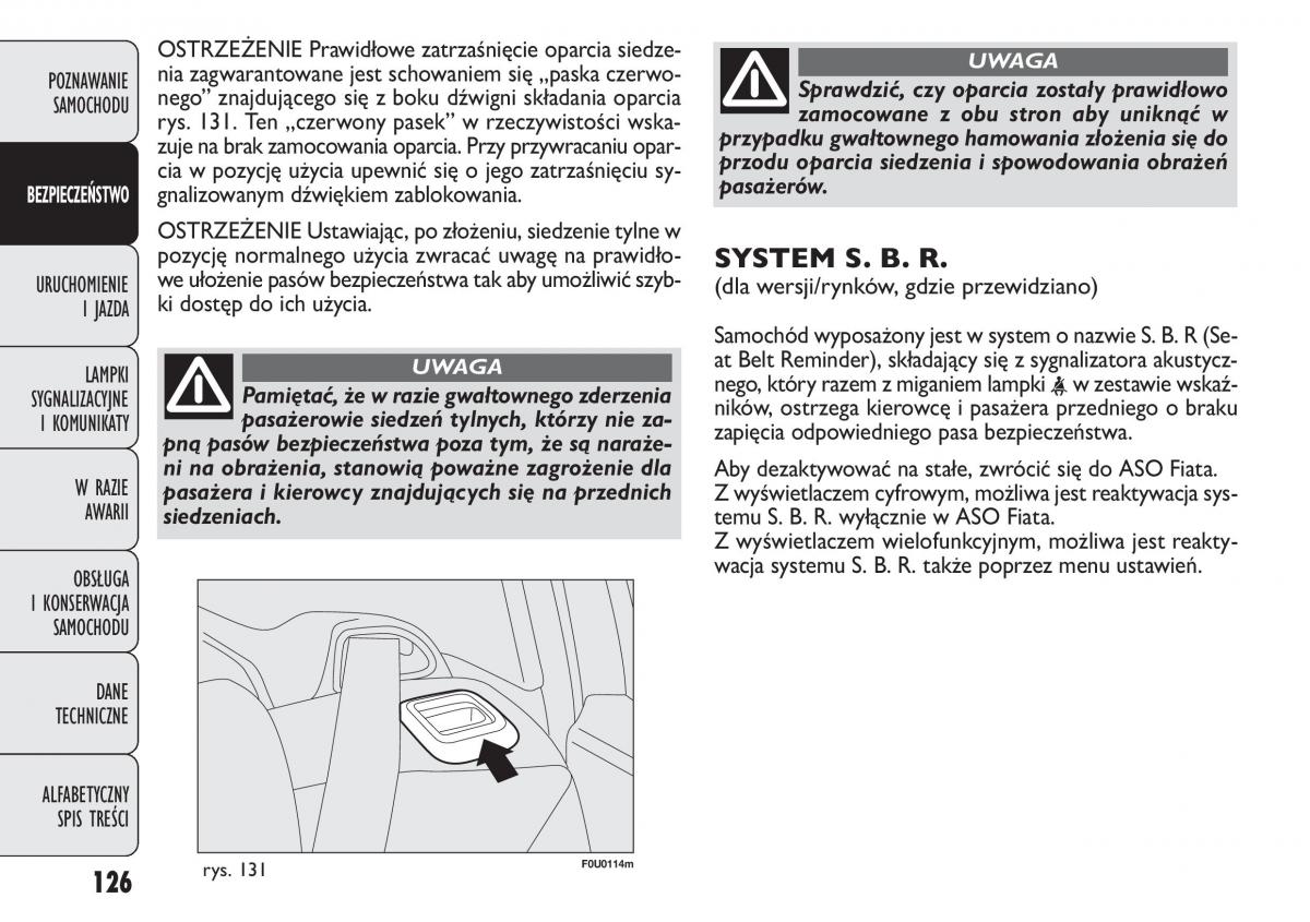 manual  Fiat Punto III 3 instrukcja / page 128