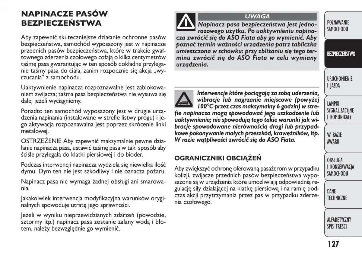 manual  Fiat Punto III 3 instrukcja / page 129