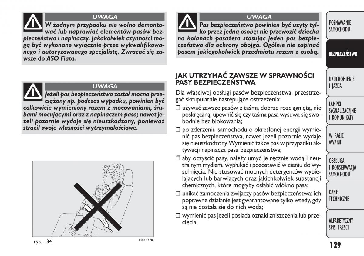 manual  Fiat Punto III 3 instrukcja / page 131