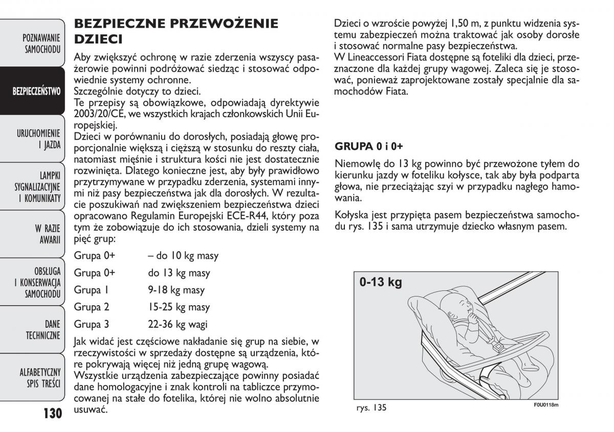 manual  Fiat Punto III 3 instrukcja / page 132