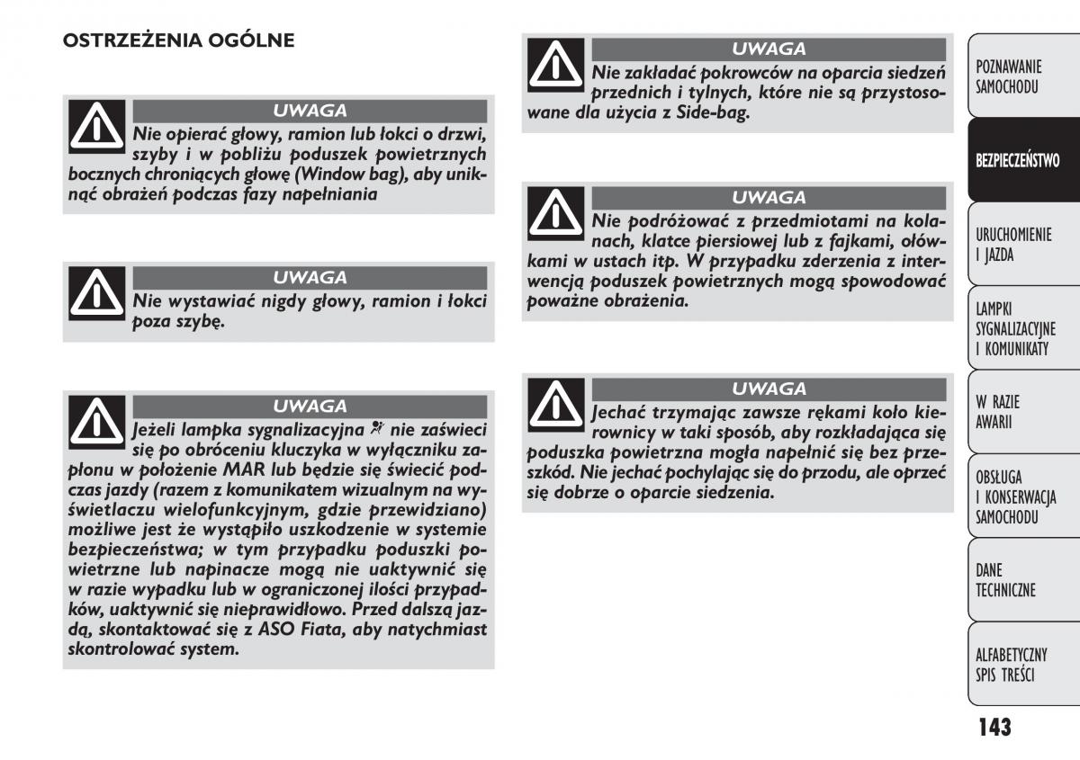 manual  Fiat Punto III 3 instrukcja / page 145