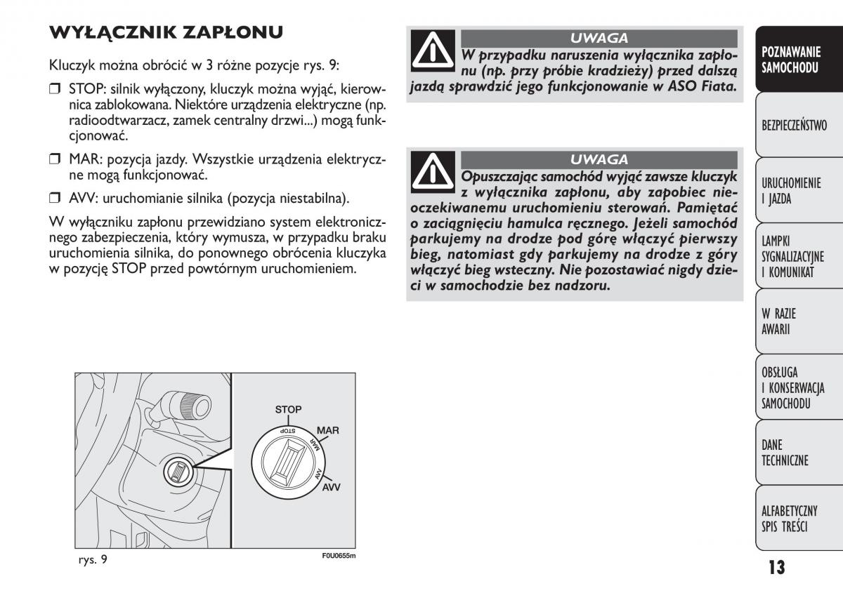 Fiat Punto III 3 instrukcja obslugi / page 15