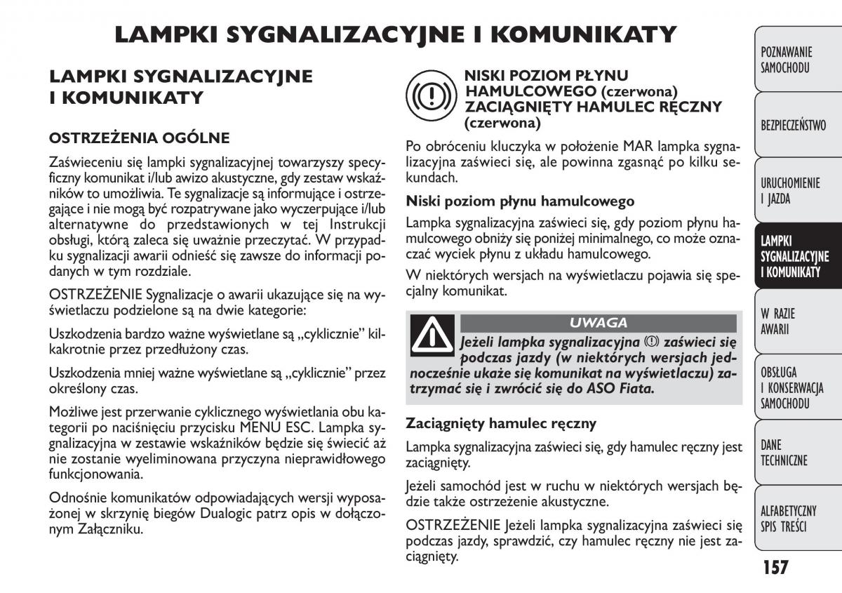 Fiat Punto III 3 instrukcja obslugi / page 159