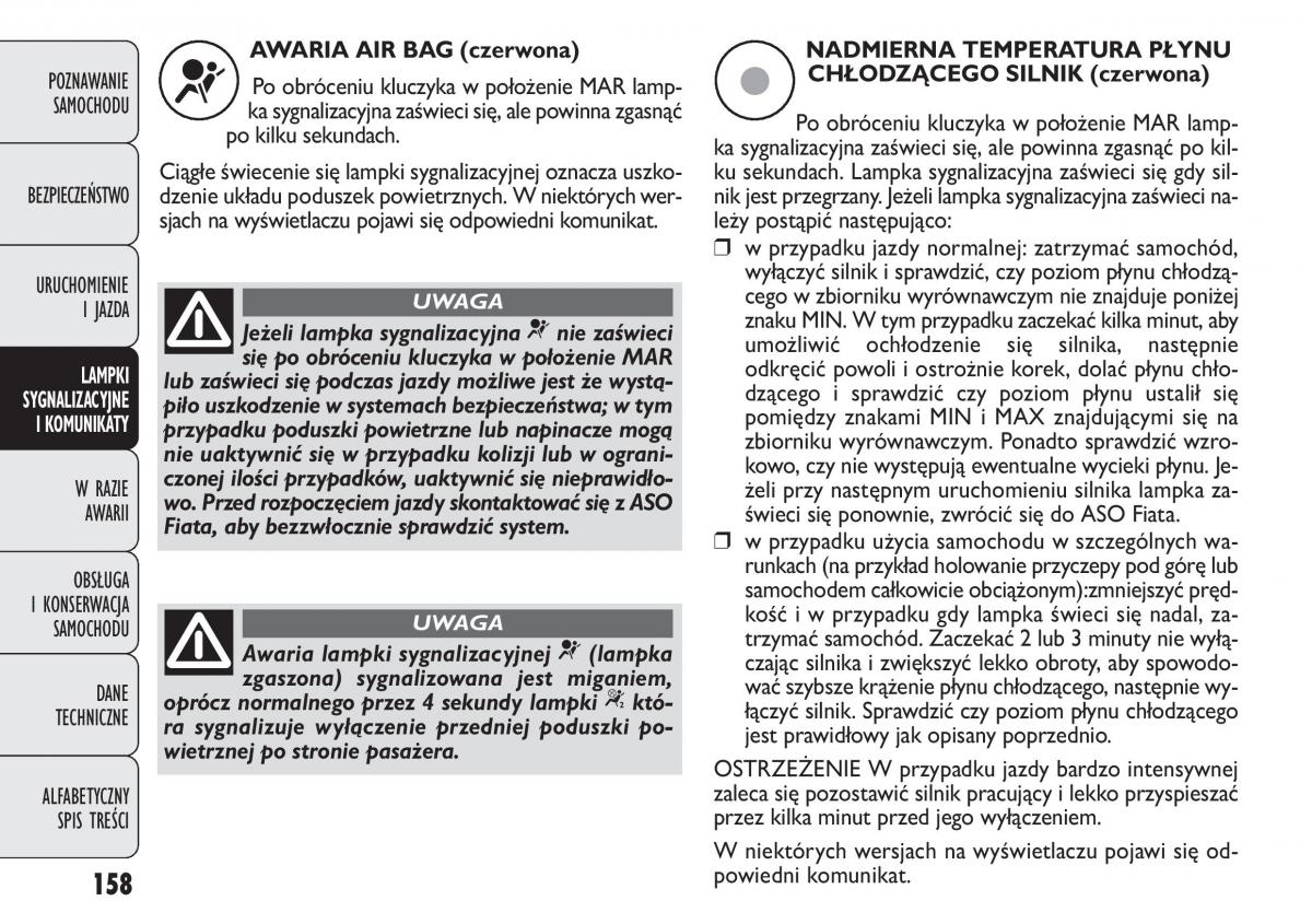 manual  Fiat Punto III 3 instrukcja / page 160