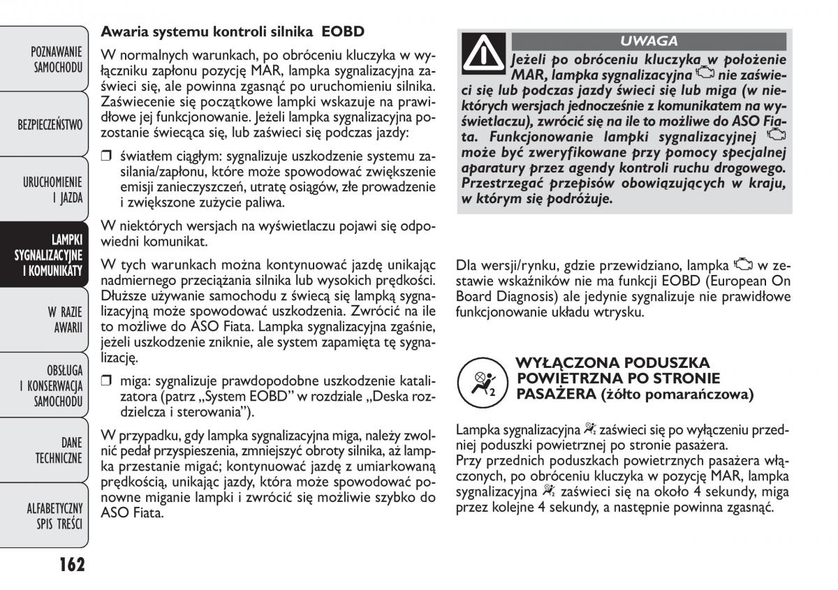 manual  Fiat Punto III 3 instrukcja / page 164