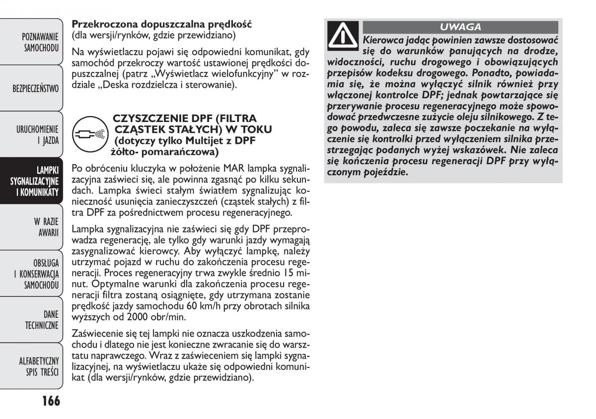 manual  Fiat Punto III 3 instrukcja / page 168