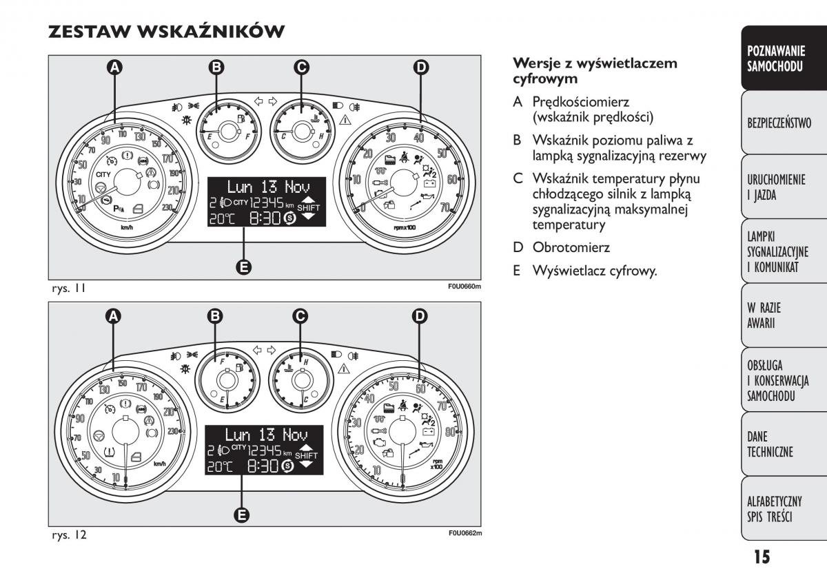 Fiat Punto III 3 instrukcja obslugi / page 17