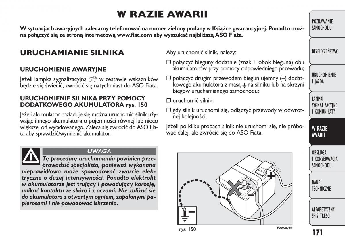 manual  Fiat Punto III 3 instrukcja / page 173