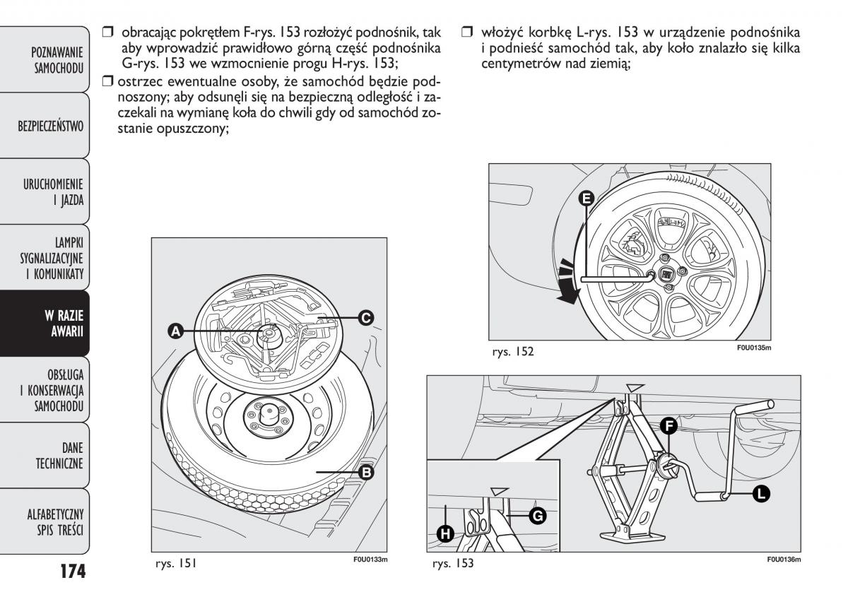 manual  Fiat Punto III 3 instrukcja / page 176