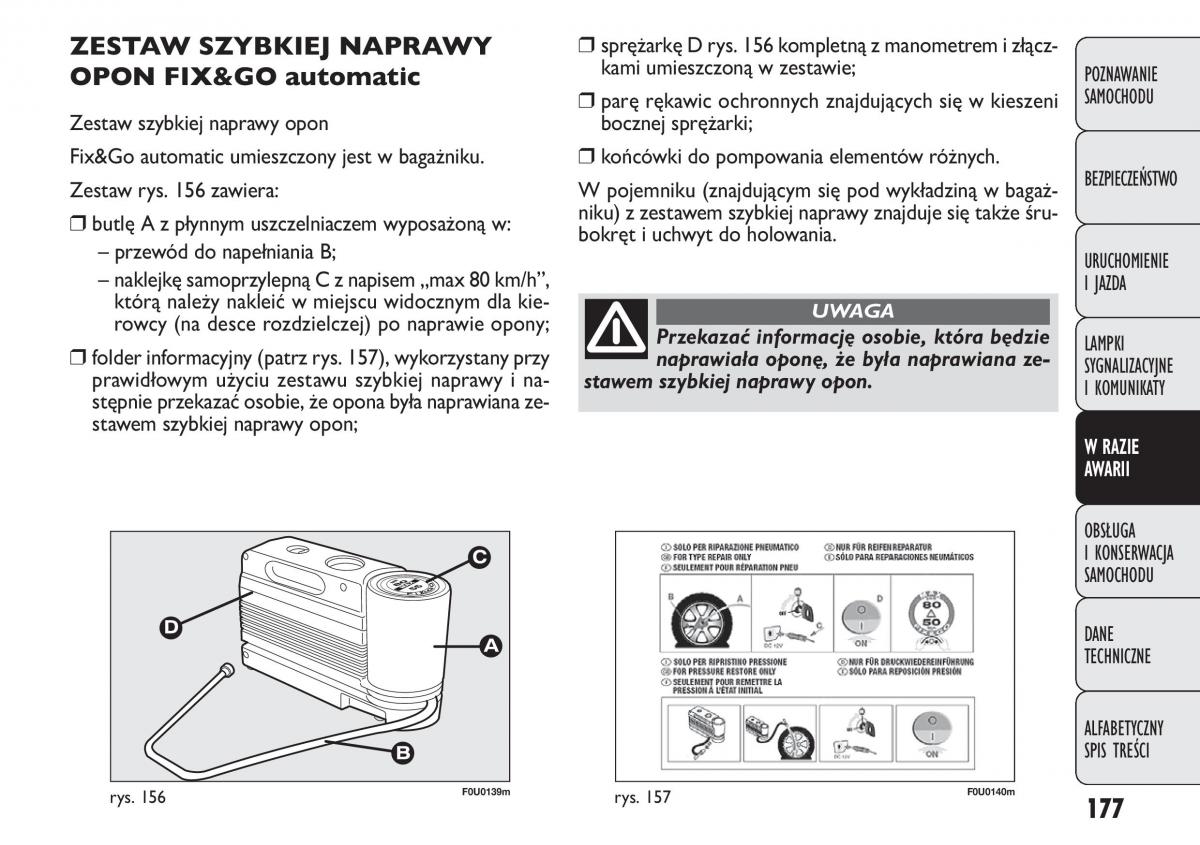 manual  Fiat Punto III 3 instrukcja / page 179