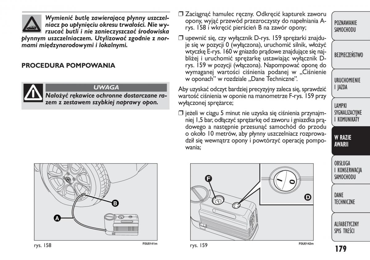 Fiat Punto III 3 instrukcja obslugi / page 181