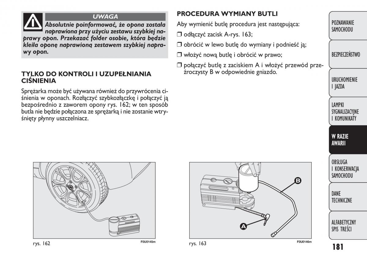 Fiat Punto III 3 instrukcja obslugi / page 183