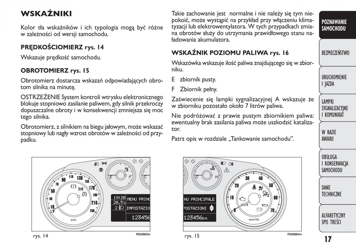 Fiat Punto III 3 instrukcja obslugi / page 19