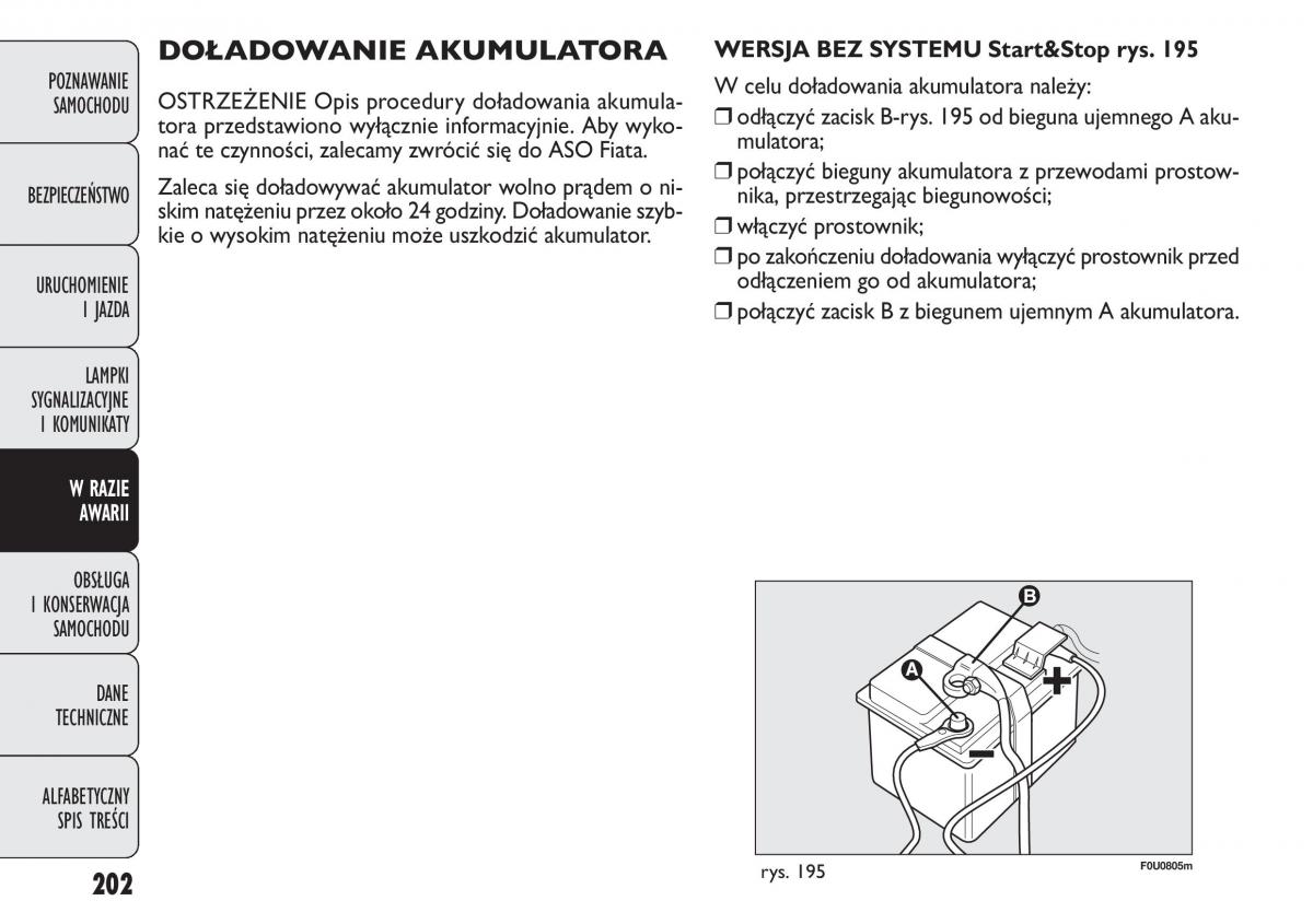 manual  Fiat Punto III 3 instrukcja / page 204