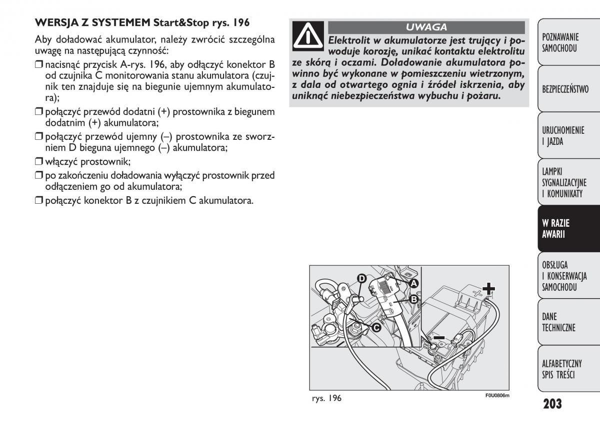 manual  Fiat Punto III 3 instrukcja / page 205