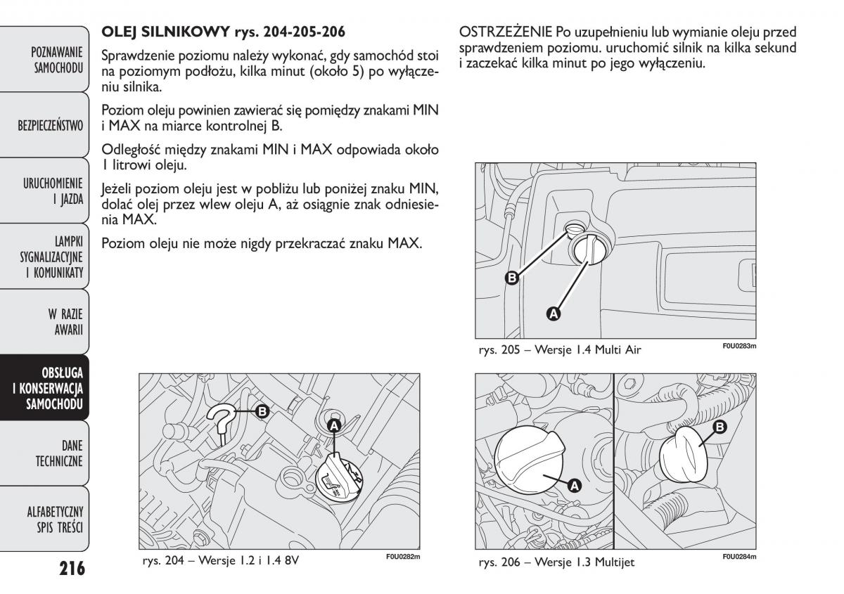 manual  Fiat Punto III 3 instrukcja / page 218