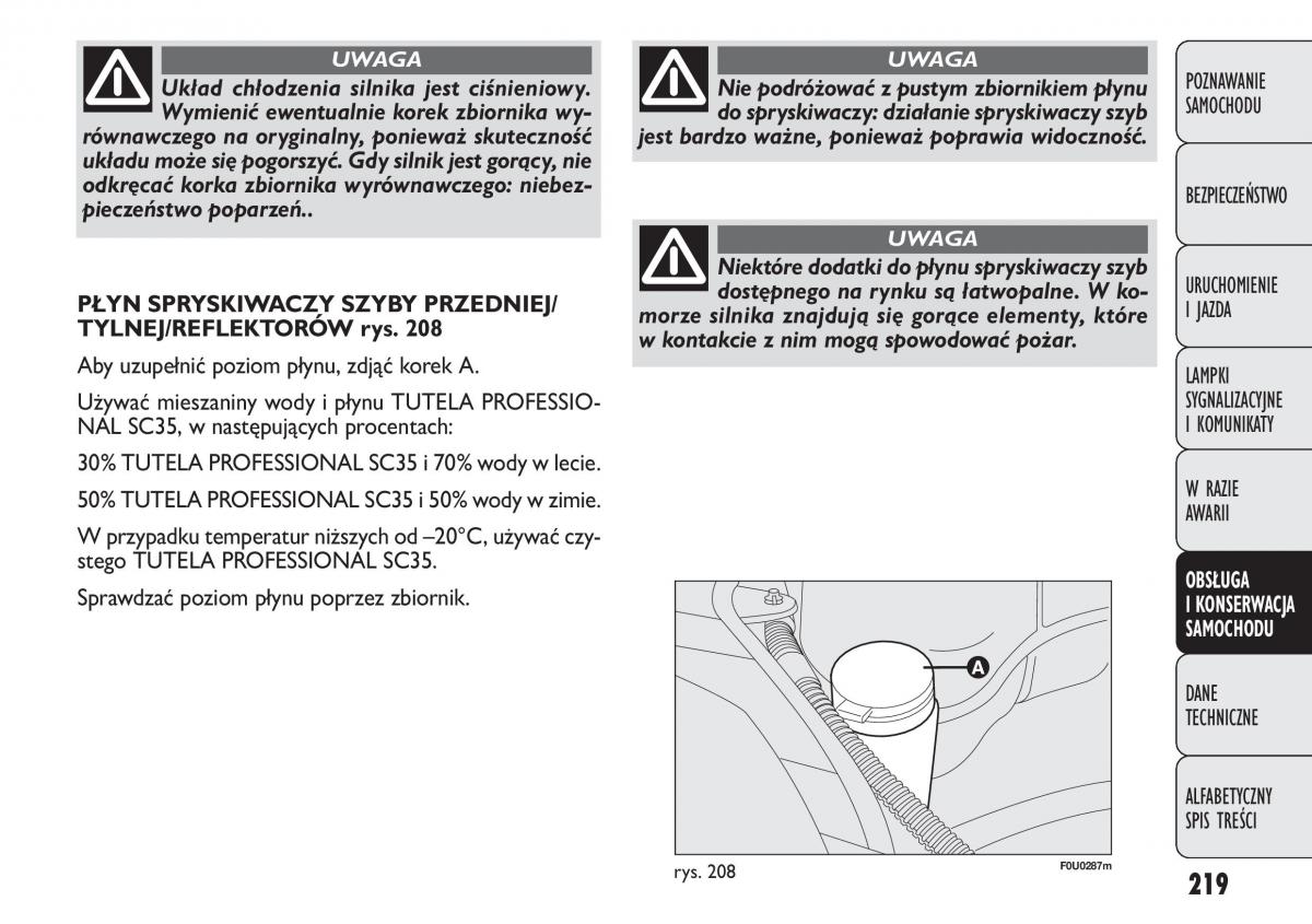 manual  Fiat Punto III 3 instrukcja / page 221