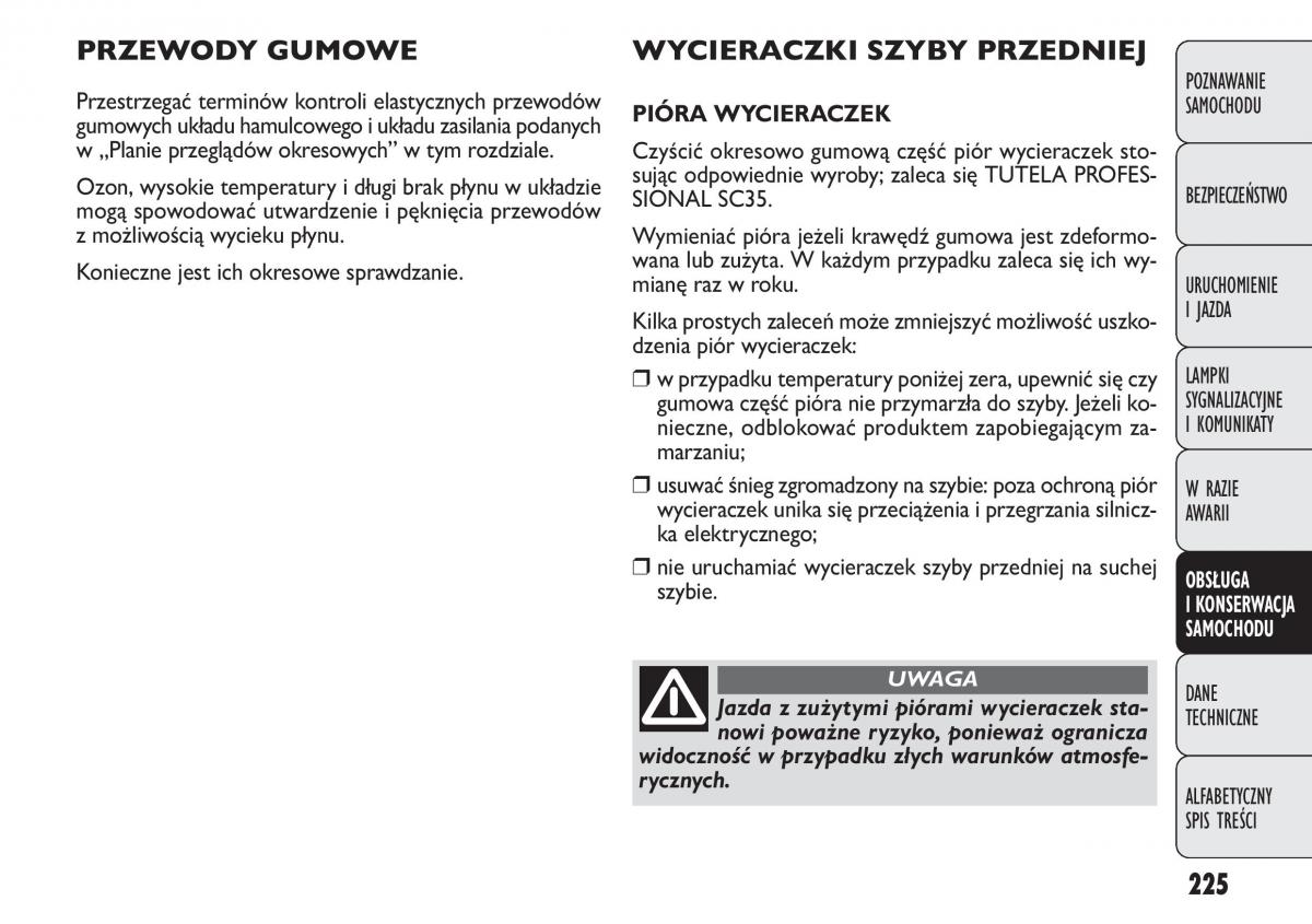 manual  Fiat Punto III 3 instrukcja / page 227