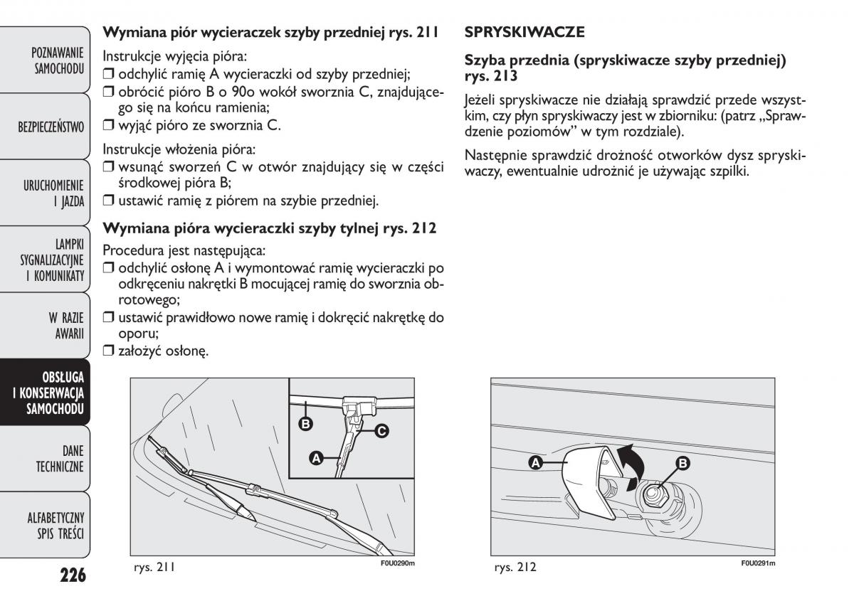 manual  Fiat Punto III 3 instrukcja / page 228