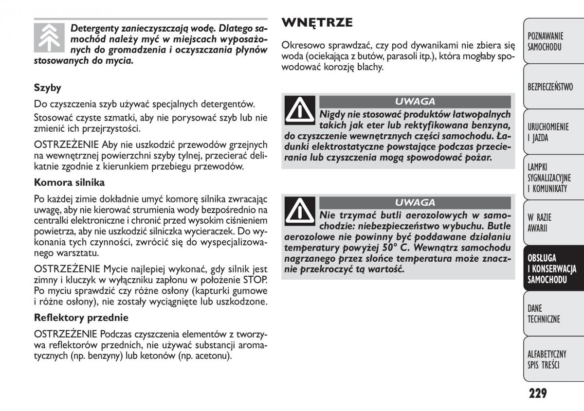 manual  Fiat Punto III 3 instrukcja / page 231