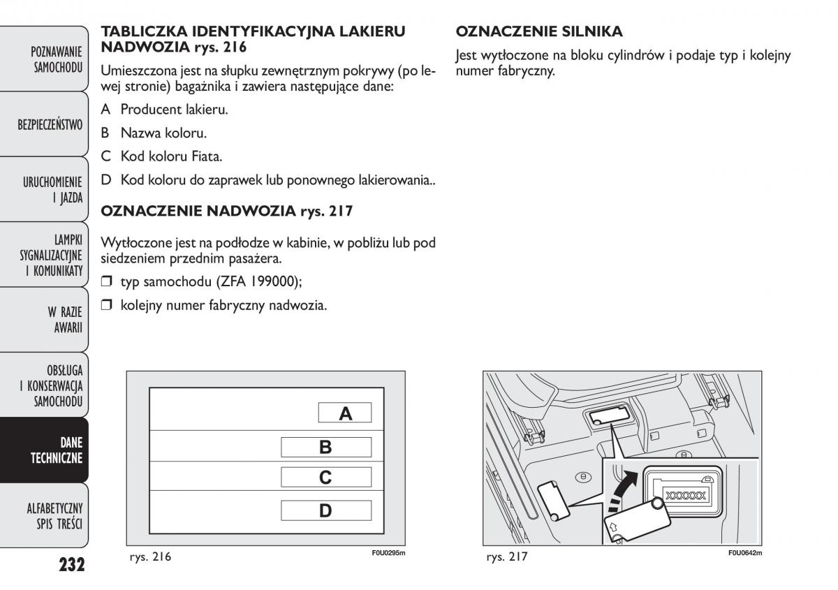 manual  Fiat Punto III 3 instrukcja / page 234