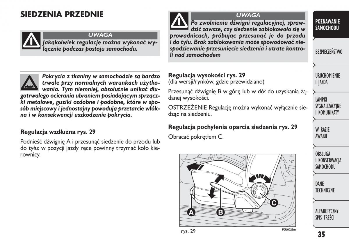 manual  Fiat Punto III 3 instrukcja / page 37