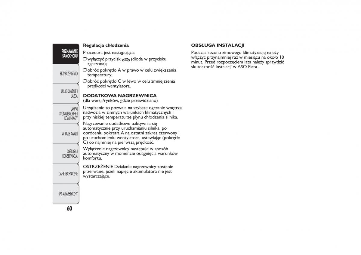 Fiat Bravo II 2 instrukcja obslugi / page 64