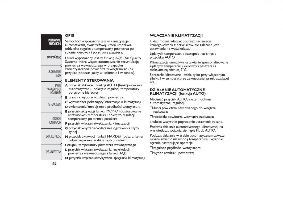 Fiat Bravo II 2 instrukcja obslugi / page 66