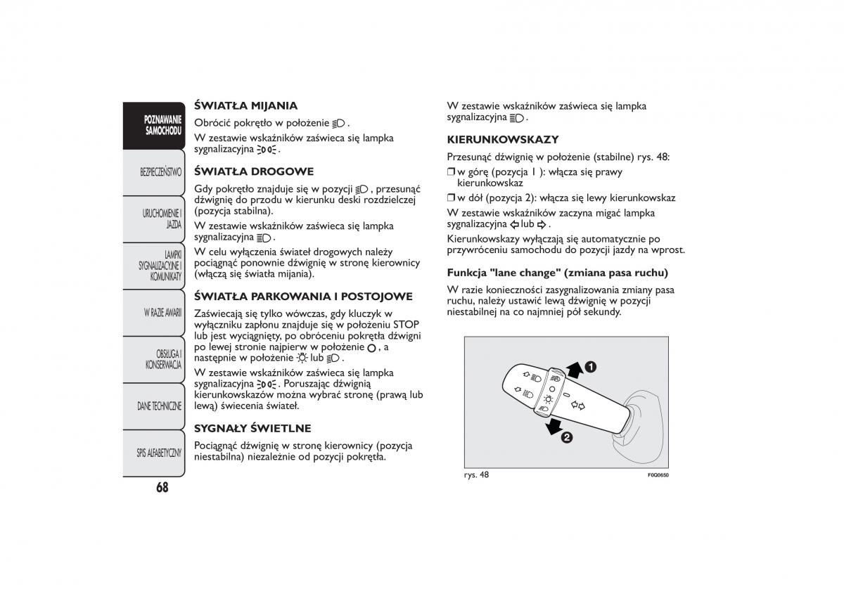 Fiat Bravo II 2 instrukcja obslugi / page 72