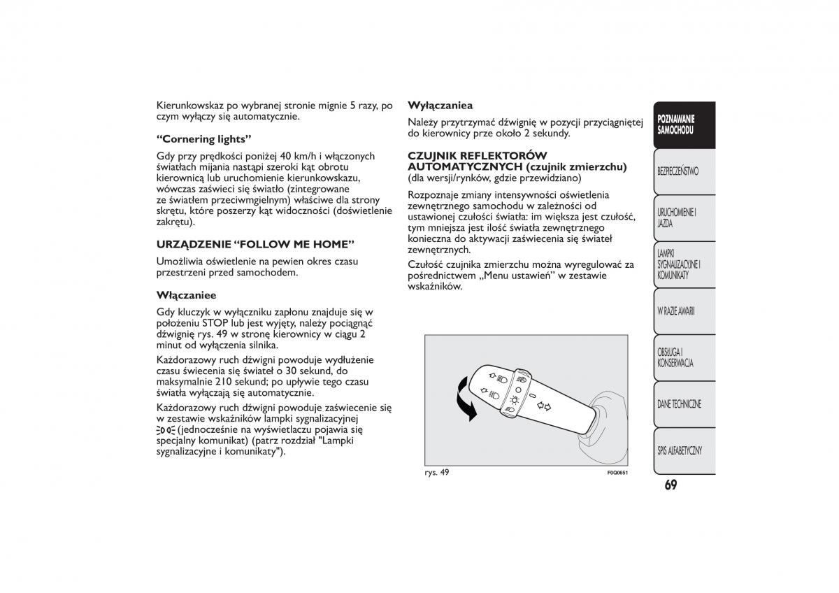 Fiat Bravo II 2 instrukcja obslugi / page 73