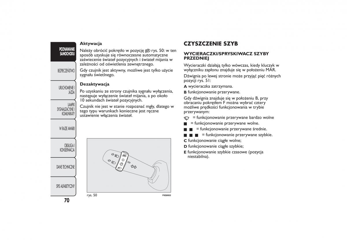 Fiat Bravo II 2 instrukcja obslugi / page 74