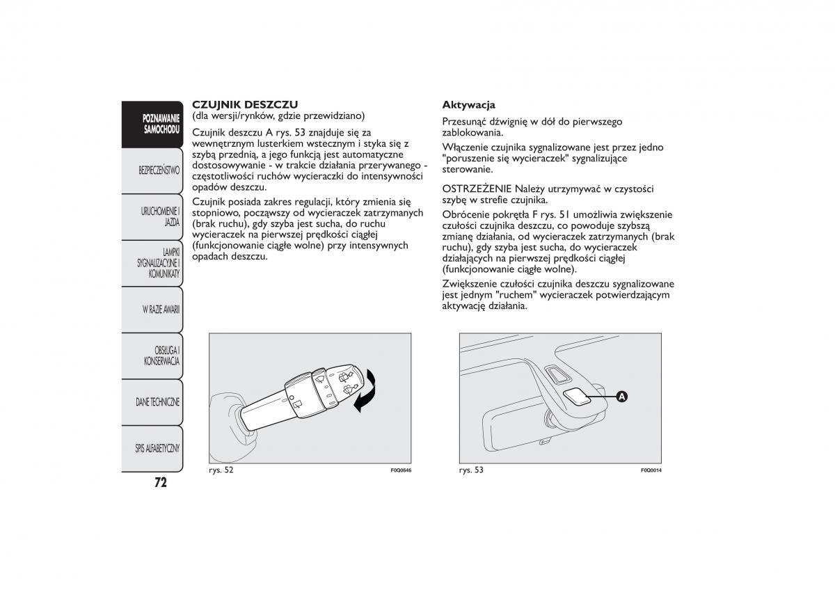 Fiat Bravo II 2 instrukcja obslugi / page 76