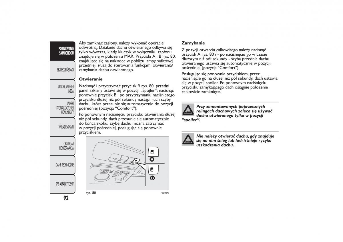 Fiat Bravo II 2 instrukcja obslugi / page 96