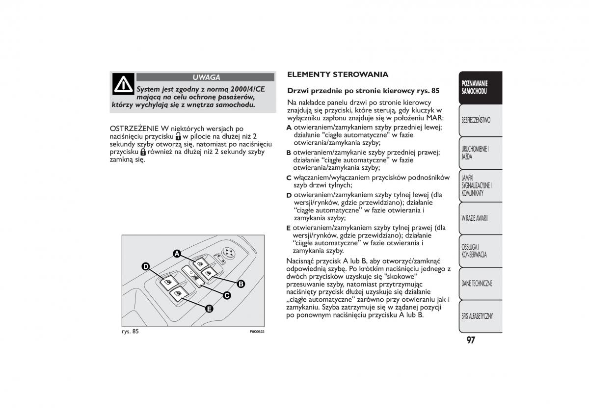 Fiat Bravo II 2 instrukcja obslugi / page 101