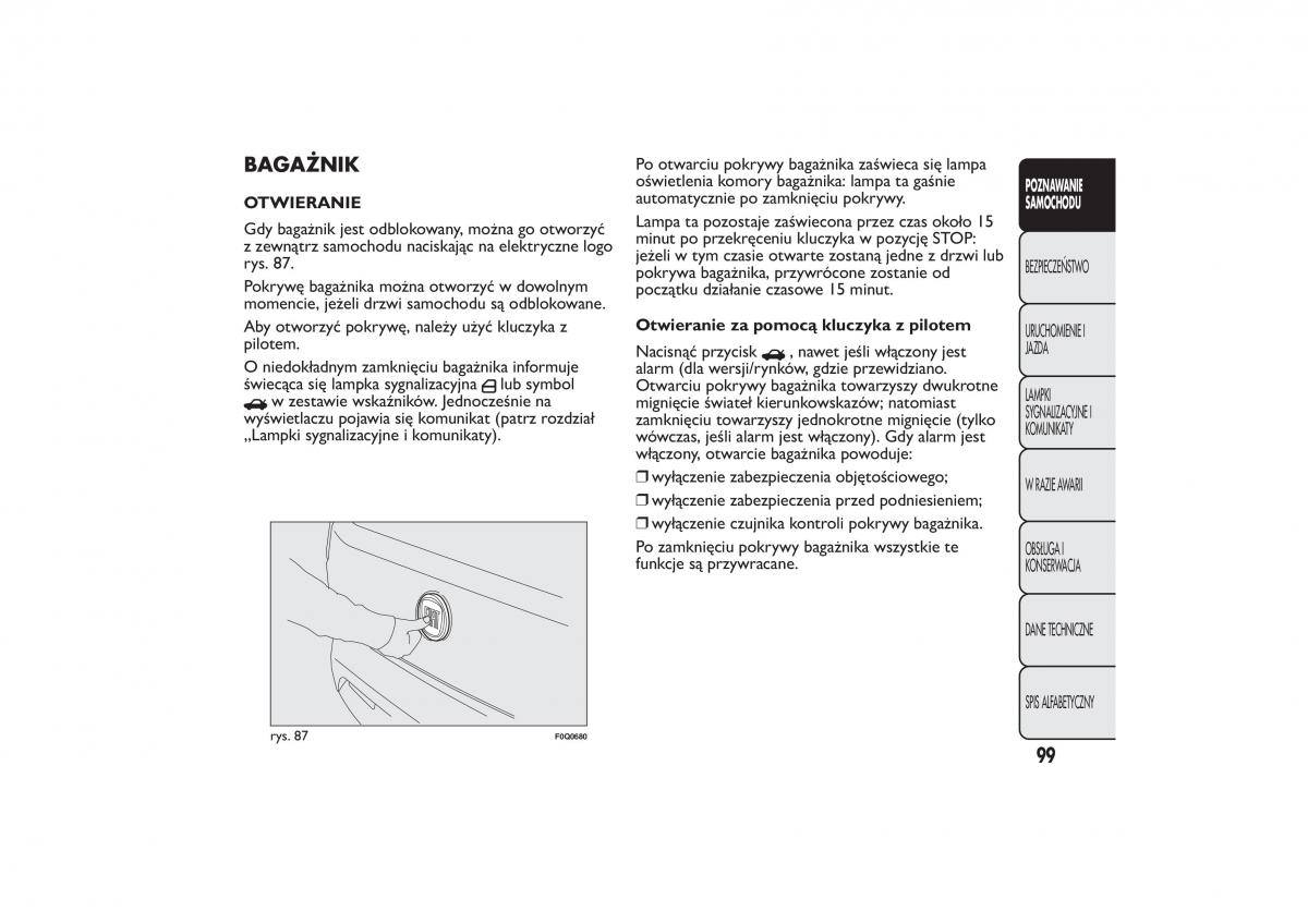 Fiat Bravo II 2 instrukcja obslugi / page 103