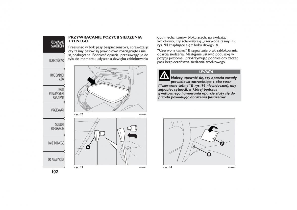 Fiat Bravo II 2 instrukcja obslugi / page 106