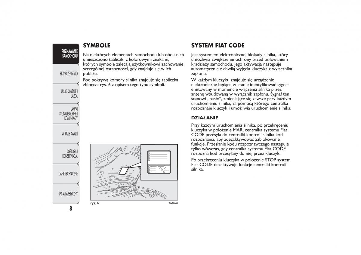 Fiat Bravo II 2 instrukcja obslugi / page 12