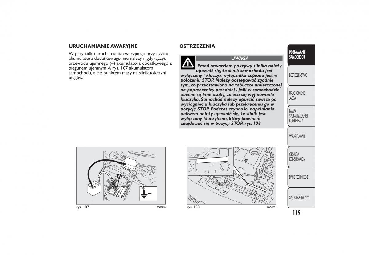 Fiat Bravo II 2 instrukcja obslugi / page 123