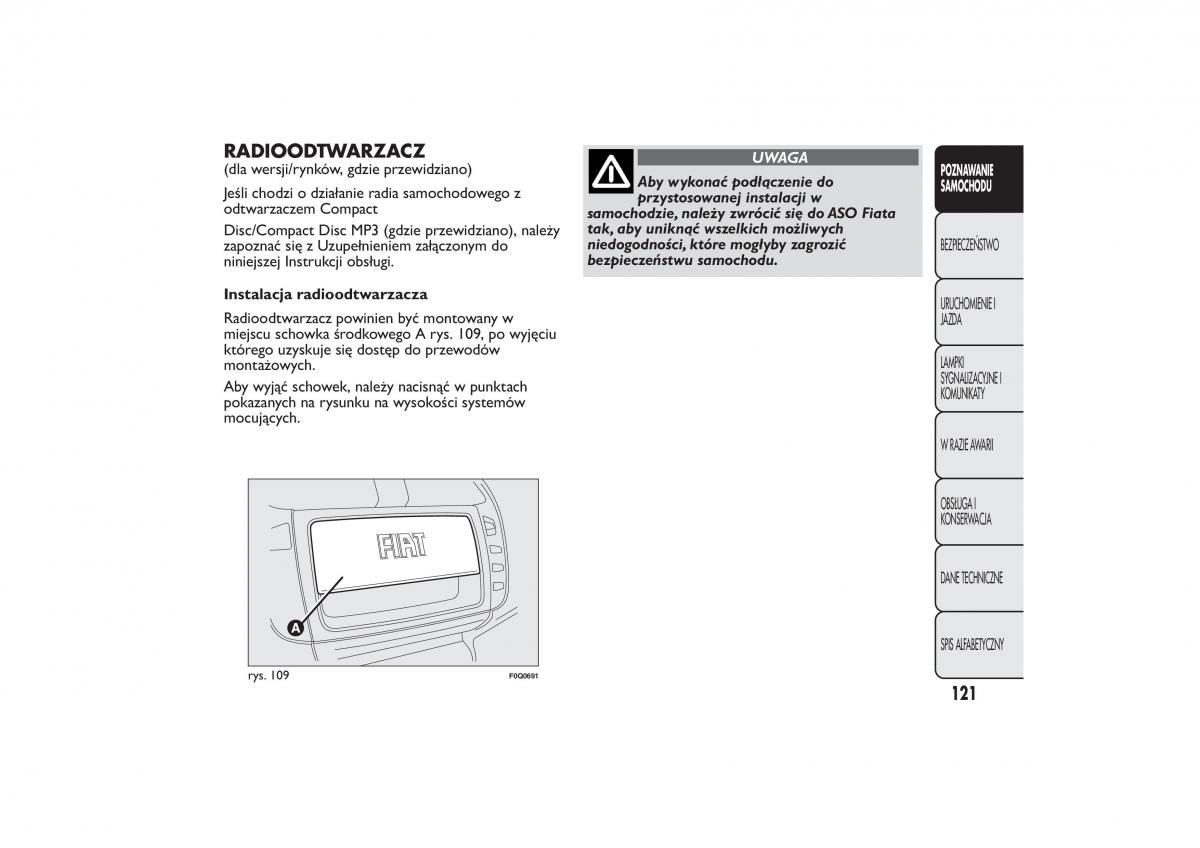 Fiat Bravo II 2 instrukcja obslugi / page 125