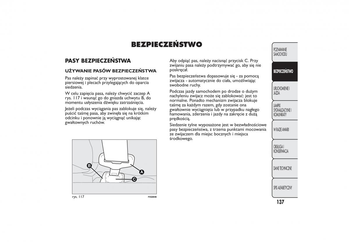 Fiat Bravo II 2 instrukcja obslugi / page 141