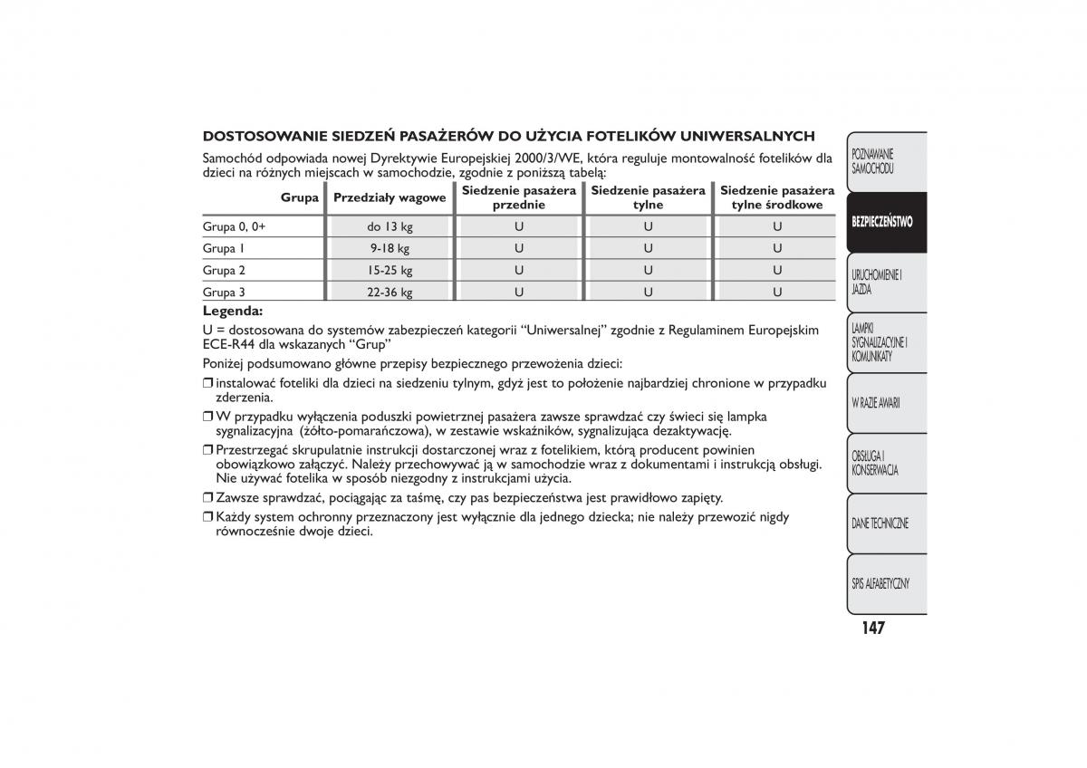 Fiat Bravo II 2 instrukcja obslugi / page 151