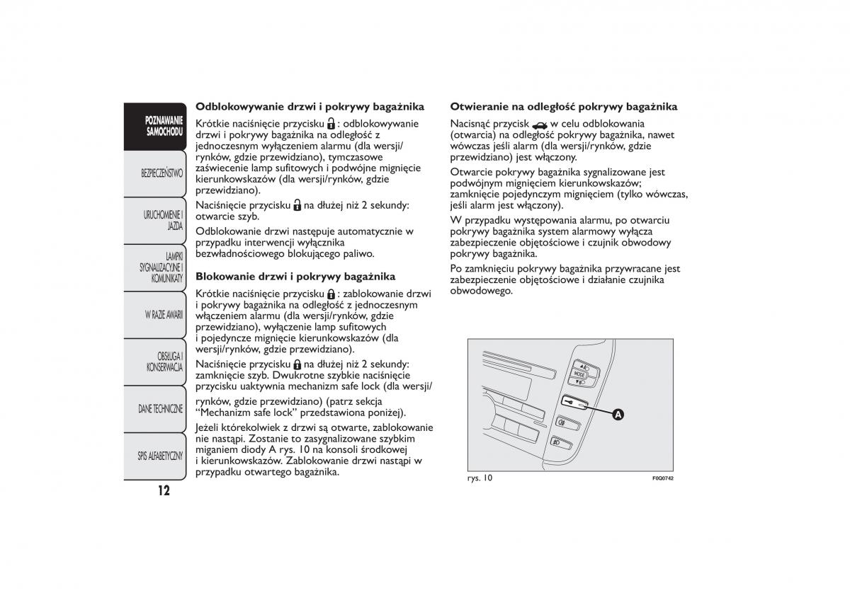 Fiat Bravo II 2 instrukcja obslugi / page 16