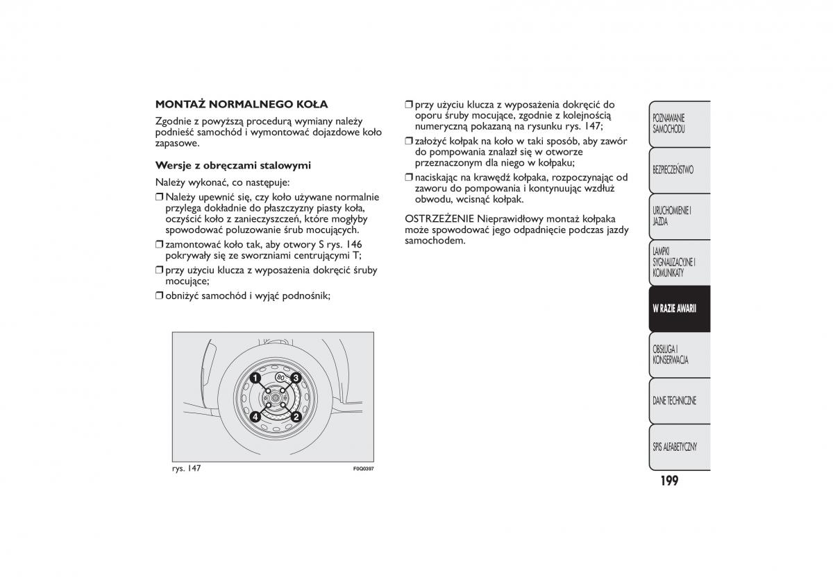 Fiat Bravo II 2 instrukcja obslugi / page 203