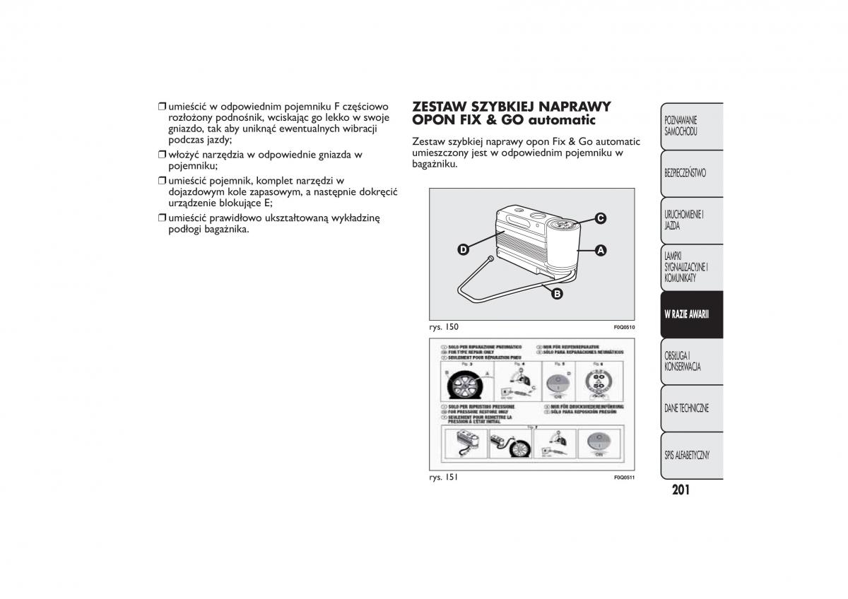 Fiat Bravo II 2 instrukcja obslugi / page 205