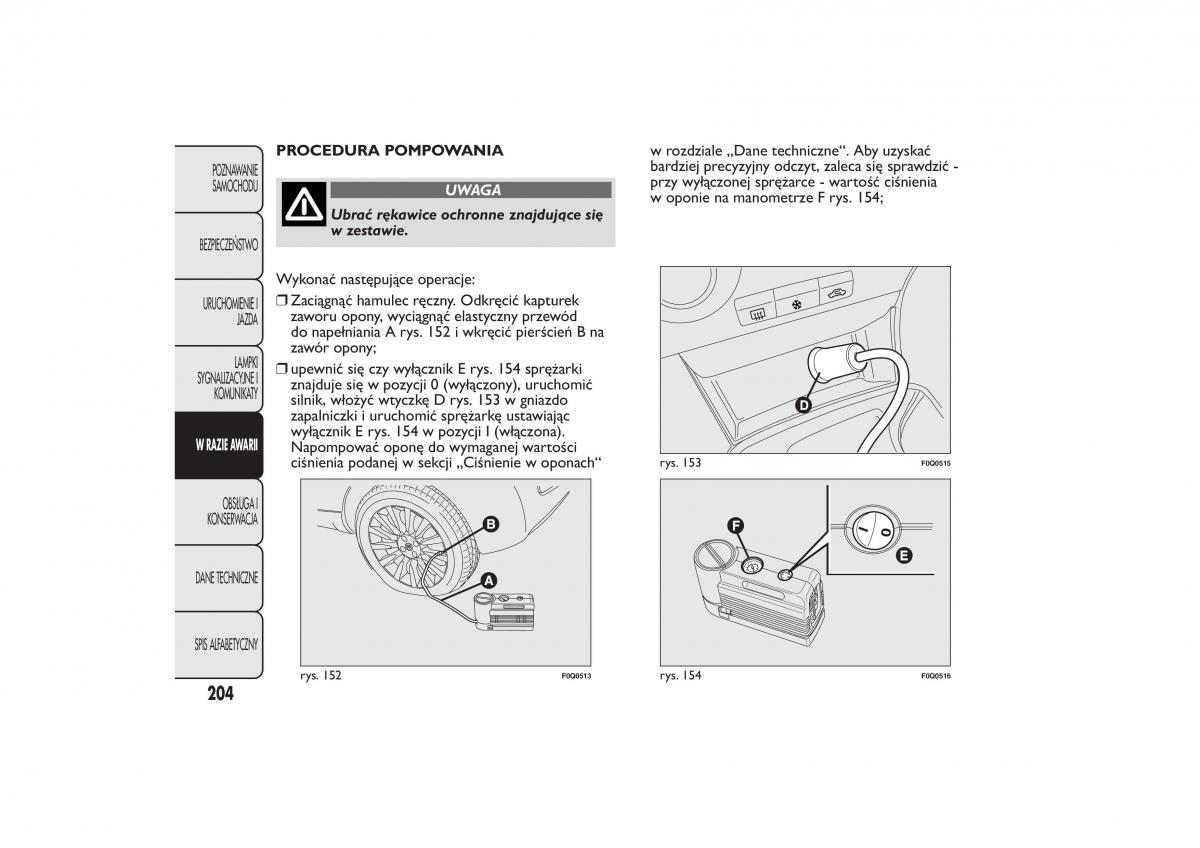 Fiat Bravo II 2 instrukcja obslugi / page 208