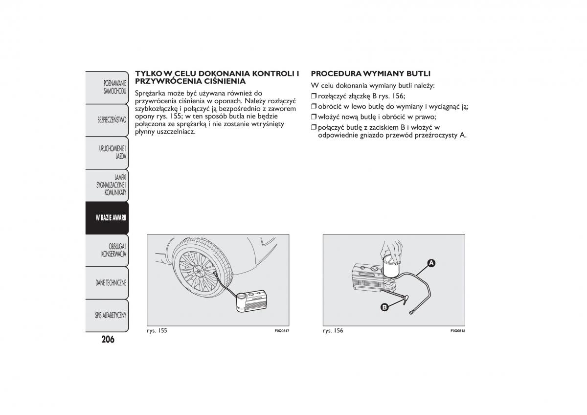 Fiat Bravo II 2 instrukcja obslugi / page 210